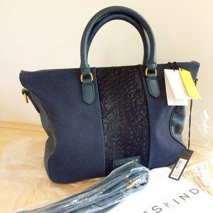 NWT Liebeskind Berlin Esther Navy Croc/Pony Bag